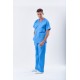 Uniforme azul unisex pico botones