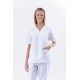 Uniforme blanco unisex pico botones