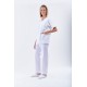 Uniforme blanco unisex pico botones