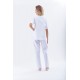 Uniforme blanco unisex pico botones