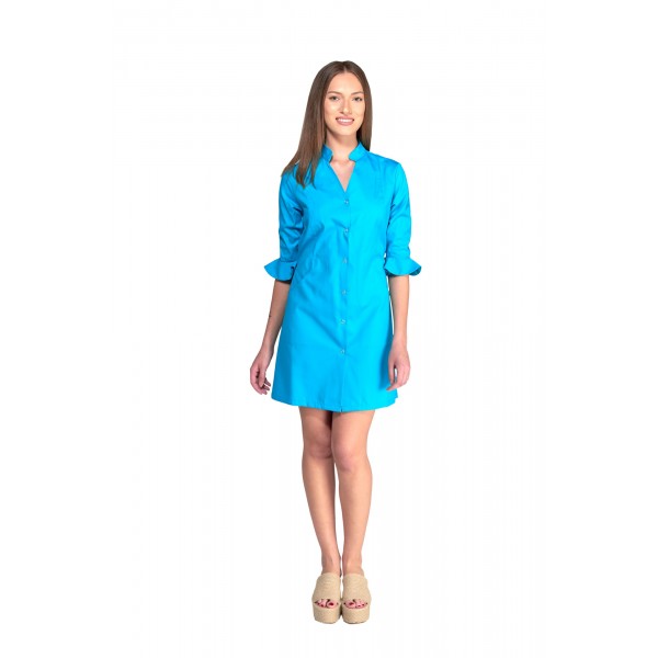 Uniforme negro mujer tipo bata Uniforme negro mujer tipo bata