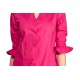 Uniforme fucsia tipo bata volantes