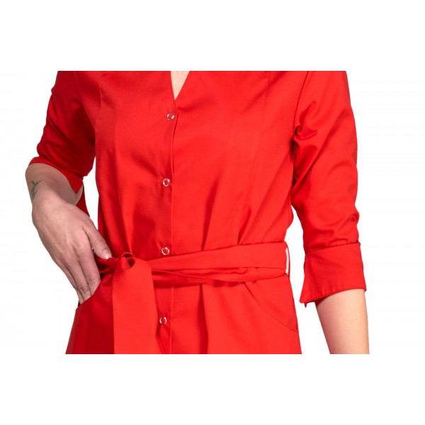 Uniforme negro mujer tipo bata Uniforme negro mujer tipo bata
