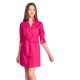 Uniforme fucsia mujer tipo bata. Manga francesa